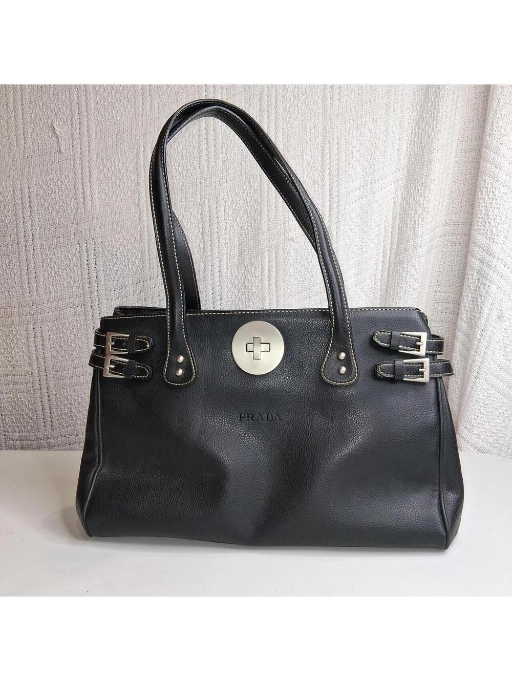 Black leather y2k purse shoulder bag black